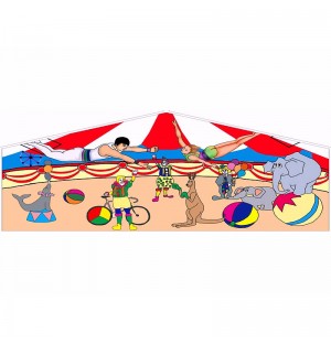 Circus Inflatable House Banner