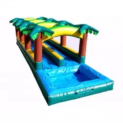 Hawaiian Slip And Slide With Inflatable Pool